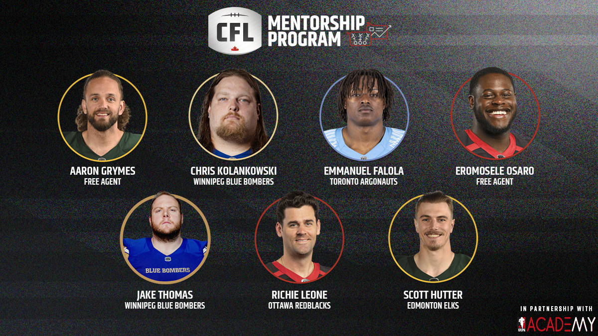 CFL's tweet photo. Seven players will join the #CFL league office for the third annual CFL Mentorship Program, alongside the CFLPA.

MORE: https://t.co/cEj2nkHII0 https://t.co/xmrBhvdP94