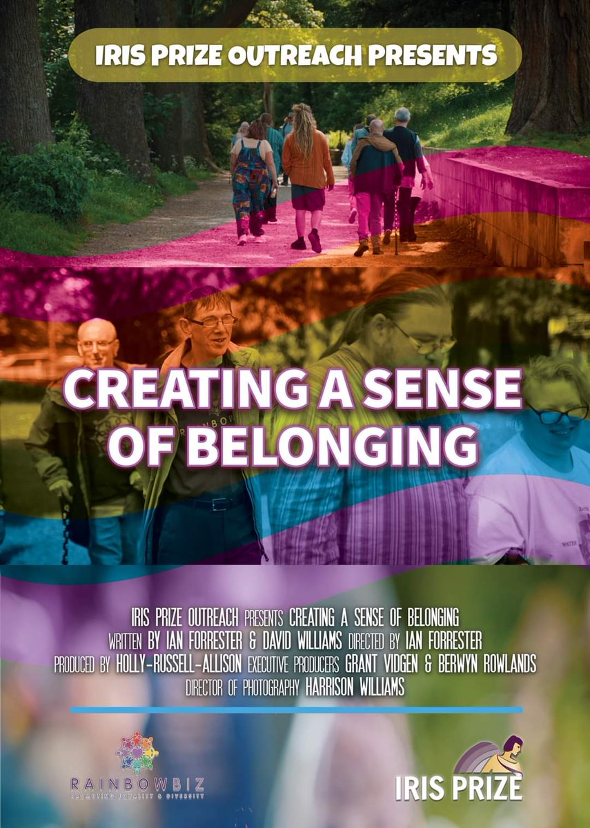 A wonderful moment captured at today's premiere of Creating a Sense of Belonging.  Our short film will be available online next week 💜🎬📽

<a href="/irisprize/">Iris Prize LGBTQ+ Film Festival</a>