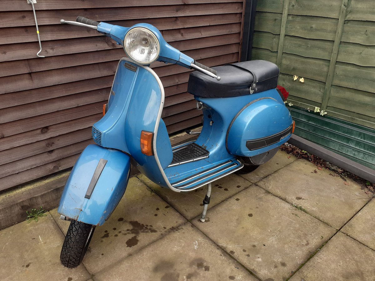 crcmotorcycles's tweet image. Anyone for this..
Vespa px 125 1982... £1995
V5 is here
Came into the country in 2015, Daughter has owned it since then.
Been parked up for a few years so it's time for it to go. Nice solid original thing. Could make a cracking bike.
Feel free to message if interested.