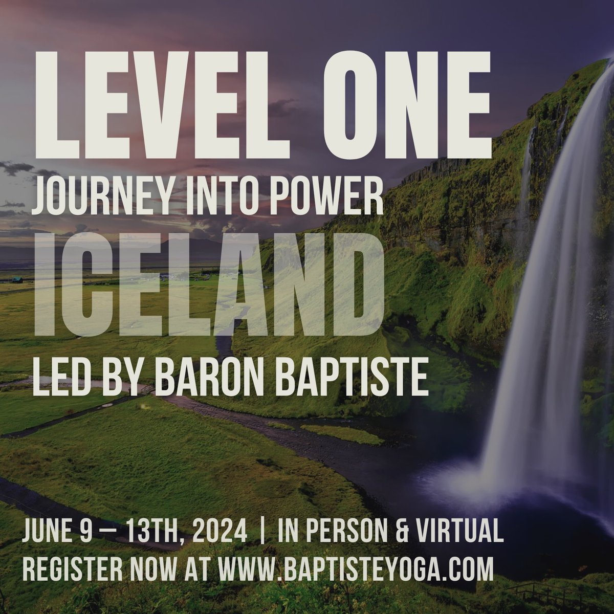 Unleash your potential and conquer new heights with a true game changer! 🙌

Join us for Level One: Journey Into Power Training happening June 9 - 13, 2024, Iceland (in person and virtual) 
baptisteyoga.com/programs/bapti…
