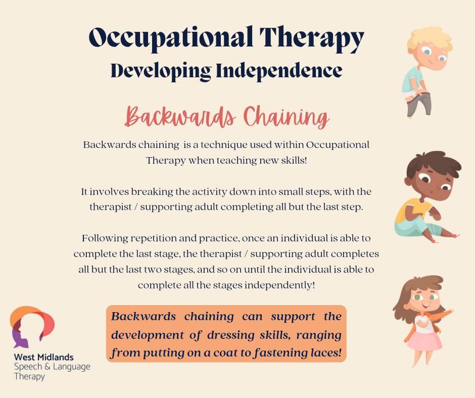 What is 'Backwards Chaining' ❓ Has your school's or child's #occupationaltherapist mentioned backwards chaining? Read here ⬇️⬇️⬇️
