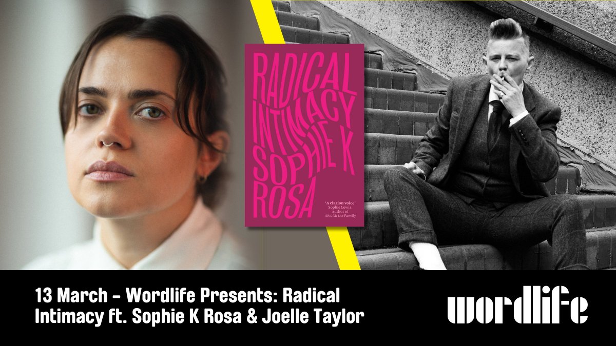 📢 13 March - Don't miss <a href="/sophiekrosa/">Sophie K Rosa</a> and <a href="/JTaylorTrash/">joelle taylor</a> at <a href="/Leadmill/">The Leadmill</a>!

Come along for an evening of connection, exploration and imagination, centred around Sophie K Rosa's debut, Radical Intimacy.

Register here: loom.ly/R9-Aggs