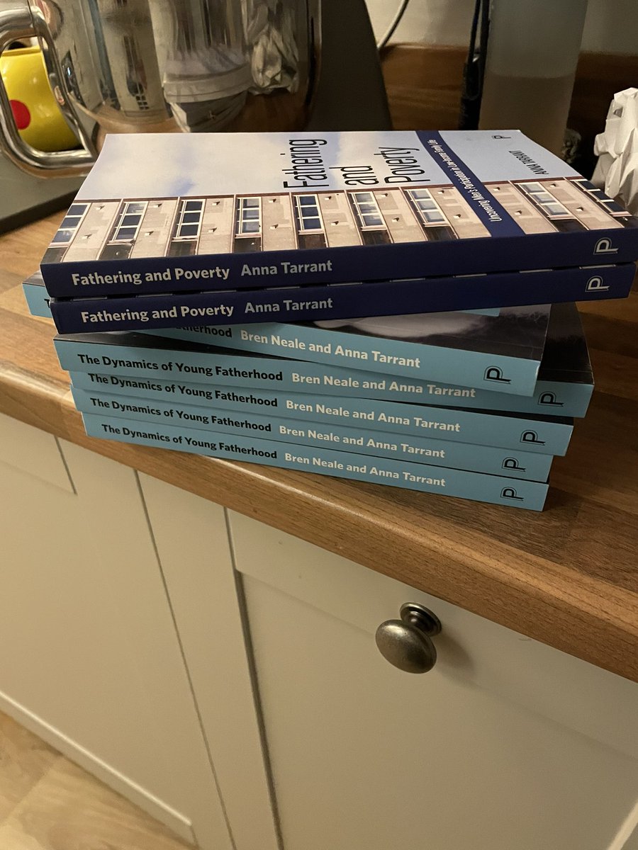 Physical copies of my new co-authored book with Bren Neale arrived today! On young dads. There’s nothing quite like opening the delivery box for the first time! Building a solid evidence base about marginalised fathers with <a href="/policypress/">Policy Press</a> now! 

Out officially next week!
