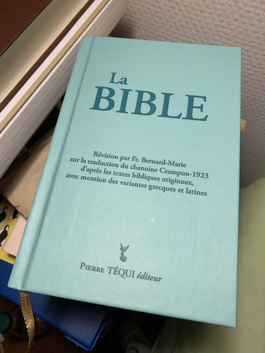 si_weil's tweet photo. @MonsieurSaudade @catolica__ Plutôt une traduction un peu datée. On retrouve la même formulation dans la Crampon (ici une édition récente). 
Cette version était très courante au XXème ! https://t.co/3wt4UvuasR