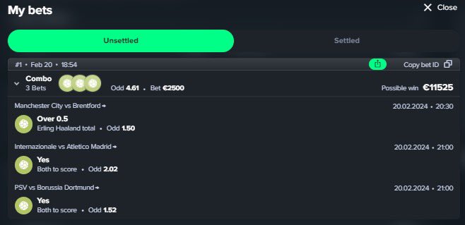 Quick ⚽️ bet for today!

Retweet this tweet and I’ll pick a random person and send them €5,000 if my bet wins ❤️

If you sign up with: gamdom.com/r/foss &amp; you win, I’ll send you double the prize 😍 (€10,000) 

GOODLUCK!