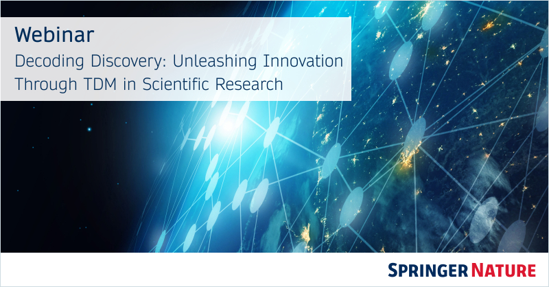 The secret to the next great product could be locked up in scientific literature. Get the keys at @SpringerNature’s Decoding Discovery webinar. Learn more 👉 us06web.zoom.us/webinar/regist…