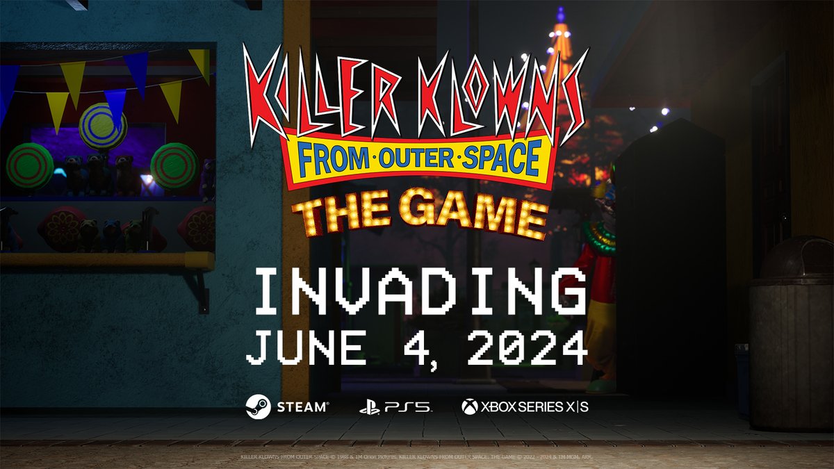 We're sending in the Klowns! Killer Klowns from Outer Space: The Game is invading Xbox Series X|S, PS5, and PC on 6/4! Or pre-order starting on 2/21 for one week Advance Access 👁️🔴👁️