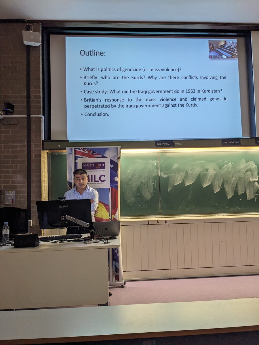 This was a very important and engaging talk on genocide from a politico-legal perspective - thank you so much for sharing your work with us, Dr Hawraman Ali @law_uom @UoMPolitics