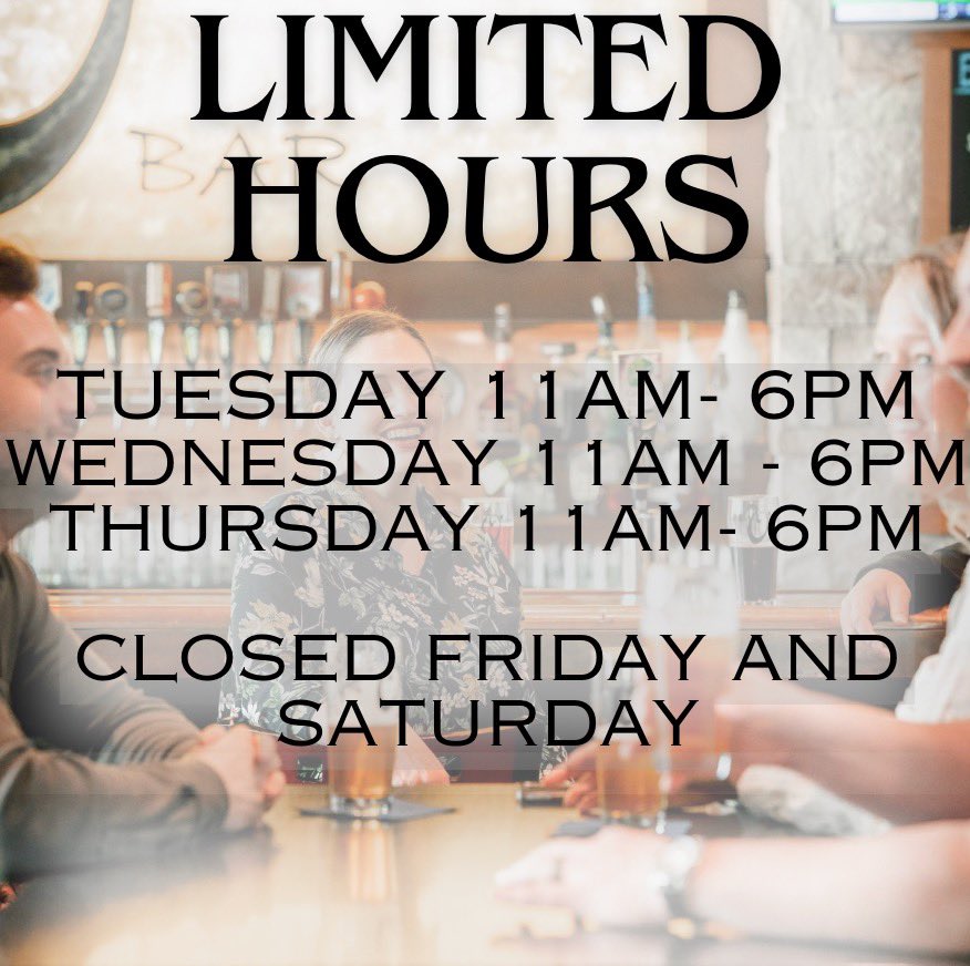 We will have limited hours this week as we continue to navigate the bankruptcy process. 

Thanks for your support and understanding.   

Tuesday 11am-6pm
Wednesday 11am-6pm
Thursday 11am-6pm