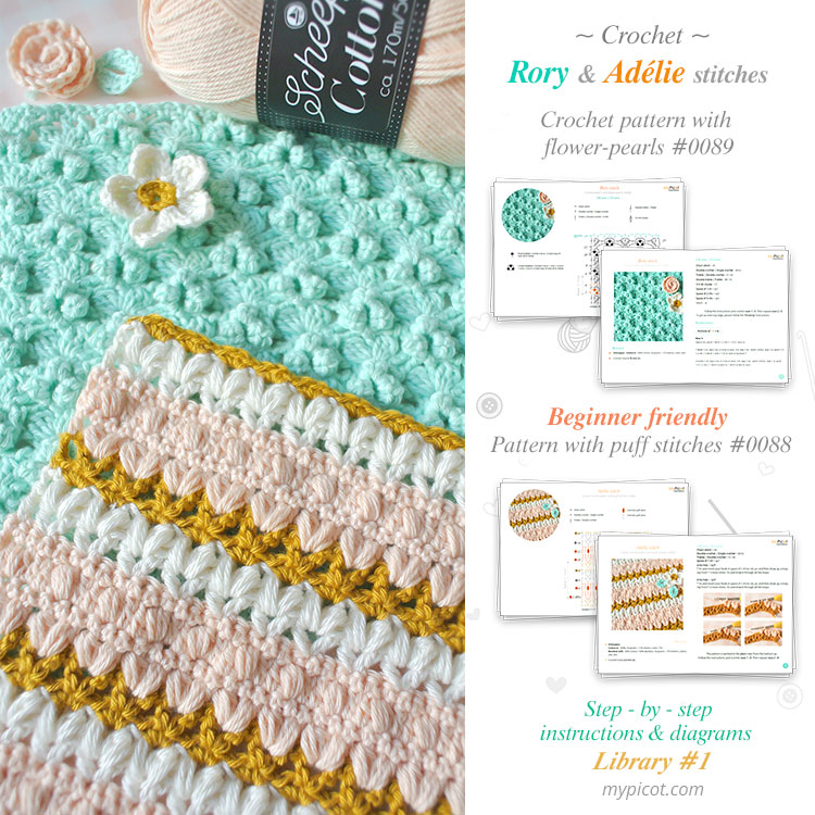 MYpicot's tweet photo. 🌷Adélie and Rory crochet stitches
Library #1
Scheepjes Bamboo Soft / Cotton 8 fingering yarns
•
#mypicot #scheepjeswol #scheepjes #haken #hekle #virkkaus #heklað #häkeln #häkelanleitungen
#かぎ針編み #かぎ針編みパターン #holstgarn https://t.co/pSC5GfcPFR