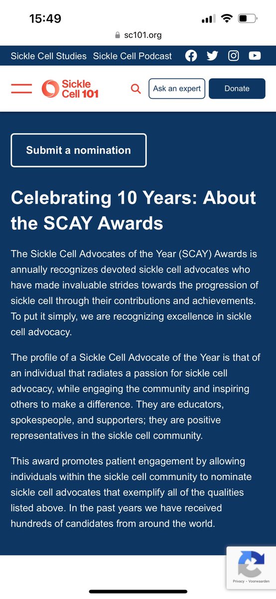 EUHM HALOOOO BONSOIR 🔥😭🥳

Je suis incroyablement honoré de vous partager que j'ai été nommé pour les SCAY AWARDS @sicklecell101 comme défenseur de la drépanocytose digital de l'année🏆✨ Votre soutien et votre croyance dans le travail que je fais signifient le monde pour moi,