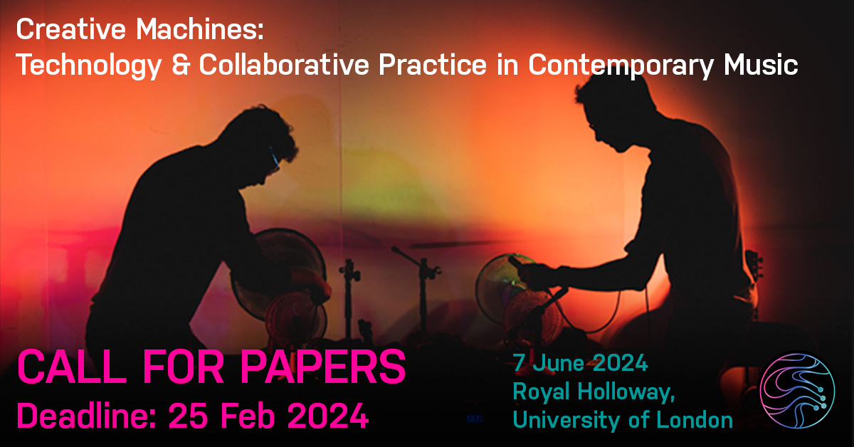 cyborgsoloists's tweet image. 5 days remaining to submit your abstract for our June symposium, Creative Machines: Technology and Collaborative Practice in Contemporary Music... Email us if you have questions! cyborgsoloists.com/call-for-paper… #conference #callforpapers #musictechnology #contemporarymusic