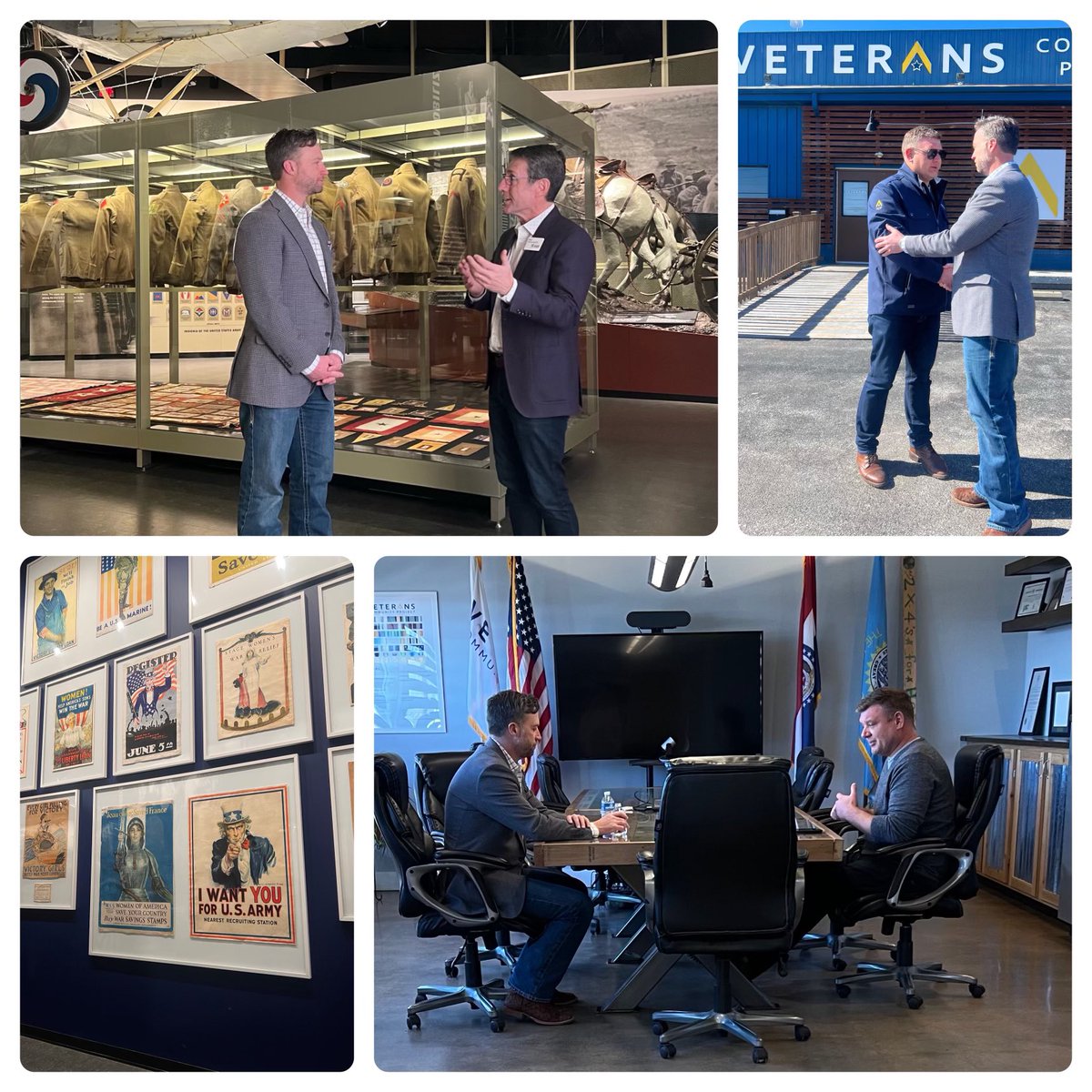 I recently toured @TheWWImuseum and @VCP_HQ. There’s amazing work being done everyday in Kansas City and around our state, with and for our veterans.