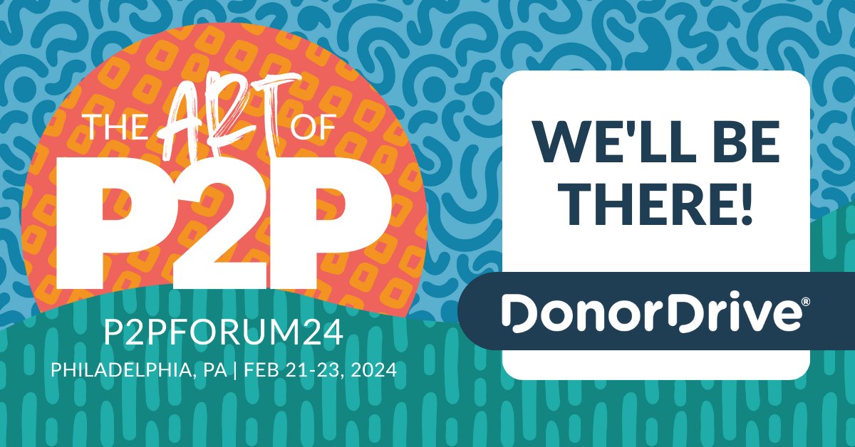 Coming to #P2PForum24 tomorrow?

Check out where to find the DonorDrive Team this week: bit.ly/p2pforum24