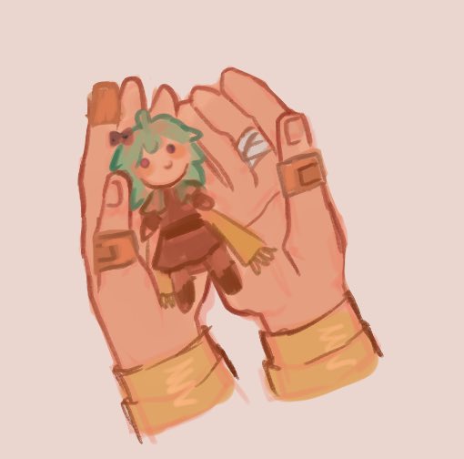 I hc that Scaramouche would teach Collei how to sew a doll like the one he carries #Genshin #scaramouche #Collei