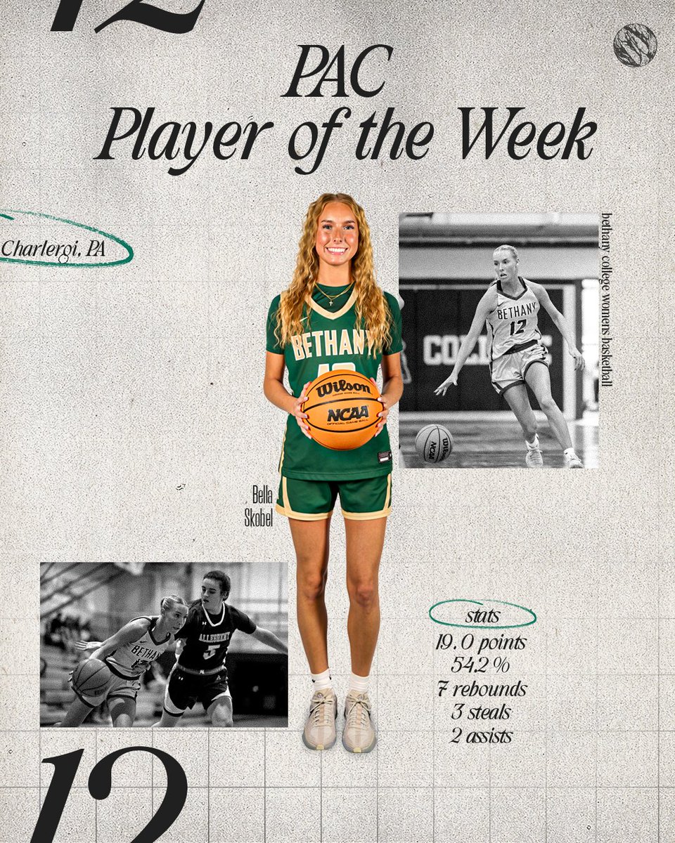 ICYMI: Bella Skobel earned PAC Player of the Week honors this week. bethanybison.com/sports/wbkb/20…