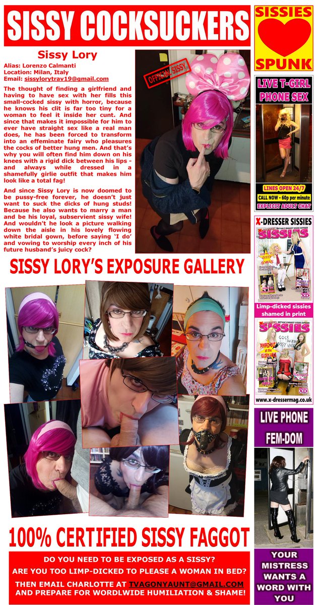 Which big strong man wants to help @lory_sissy fulfil his dream of becoming a sissy wife? He promises to cook and clean for him and do all the boring household chores and of course he'll be happy to suck his hubby's boner morning, afternoon and night - x-dressermag.co.uk/sissy-lory.html