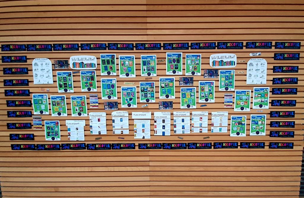 It's a bit hard to see in the photo but this is our #DiscoverIrishKidsBooks display outside our library. We'll done to Ms Morrissey and the Library Council. @IrishKidsBooks @sarahwebbishere @LiteracyLink1  @FoxrockLoreto