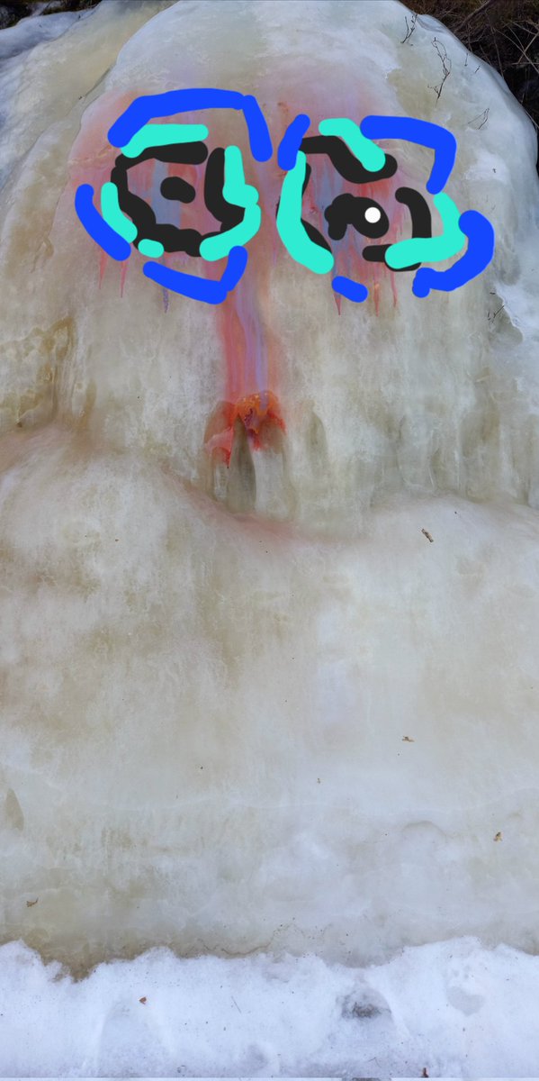KaiHoffstad's tweet photo. This is my iceman from when it was cold outside. He has melted away now. Temporary art https://t.co/HghJAW5w49