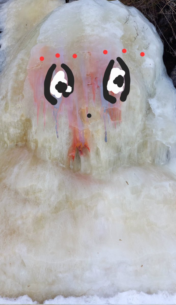 KaiHoffstad's tweet photo. This is my iceman from when it was cold outside. He has melted away now. Temporary art https://t.co/HghJAW5w49