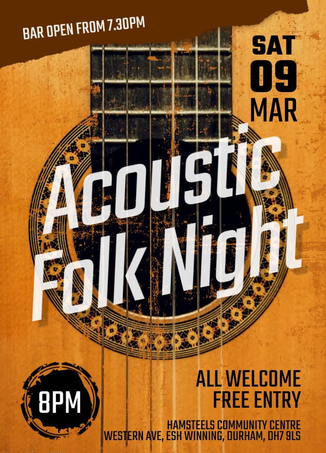 Acoustic Folk Night returns on Sat 9th March from 8pm

Great music, good company and entry is free

#acoustic #folkmusic
