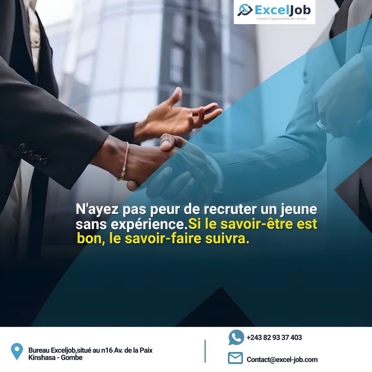 excel_job's tweet photo. 💡 Ne laisse pas ton manque d'expérience te mettre en difficulté pendant ta recherche d'emploi.
Tu as un vécu et des expériences personnelles.
Ta motivation et ta détermination sont tes atouts. Alors ne perds pas espoir💪🏾

#recrutement #emploi #emploirdc #cv #job #exceljob https://t.co/AuySlZIdsh