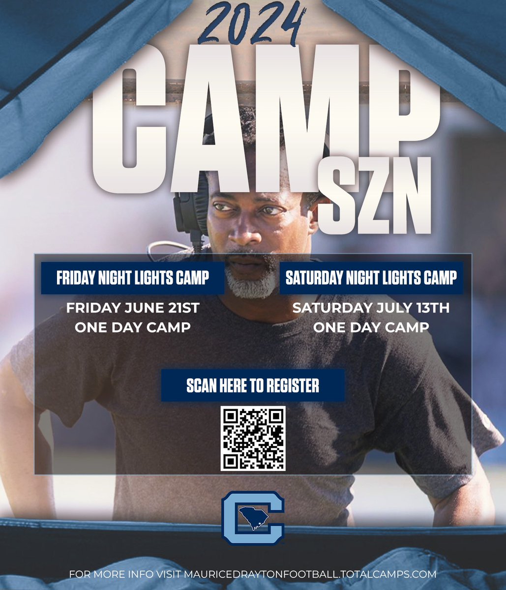 LOW COUNTRY CAMPIN! ⛺️ 

Sign up today to LOCK in your SPOT !! 🔒 

LINK BELOW ⬇️
mauricedraytonfootball.totalcamps.com

#ArriveAtTheDel 🌴