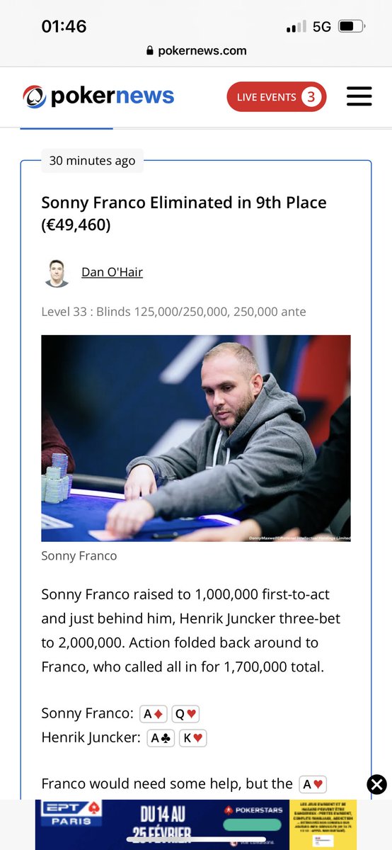 9iem in the 2k fps HR 🫤 550k€ for the first 🤧next♥️♠️♦️♣️