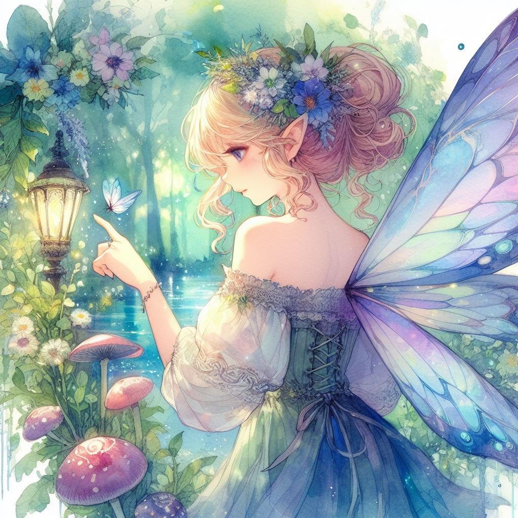 Fairy Illustration Fantasy, Wednesday LTX #AIイラスト #AI妖精部