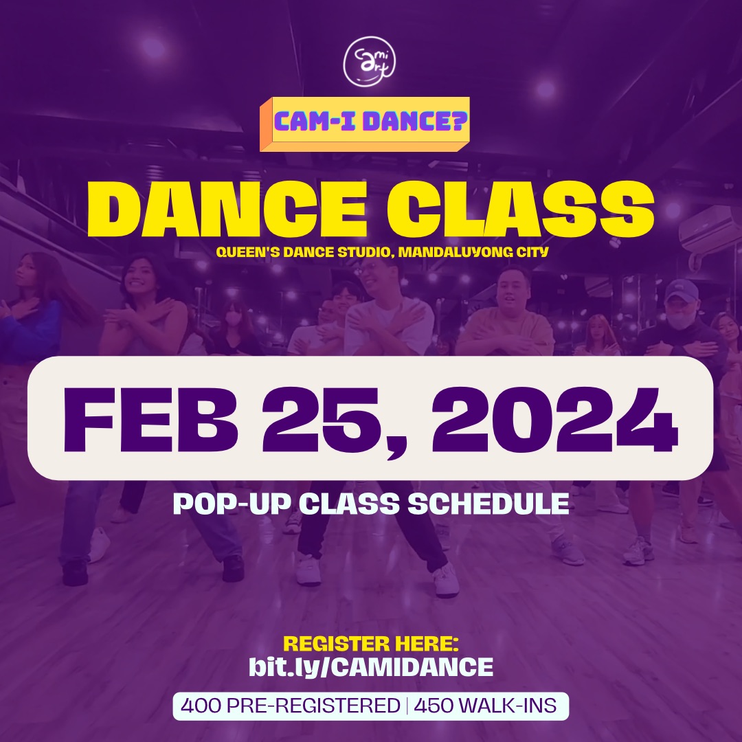 camiartph's tweet image. FEB 25 CAM-I DANCE CLASS SCHEDULE!

1:00PM (KPOP COVER)
RIIZE - GET A GUITAR

2:30PM (OPEN CHOREO)
BINI - PANTROPIKO

4:00 (KPOP COVER)
LE SSERAFIM - EASY

REGISTER HERE:
bit.ly/CAMIDANCE

#camidance #kpopclass #ppop #coverclass #openchoreoclass #CAMIARTPH