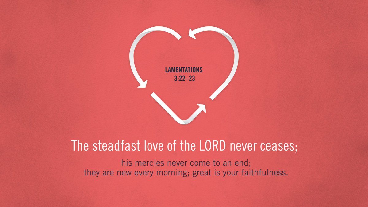 @Carole77777 @GBCofC @RPGOnaturallyme @hatch_clint @geridynomite @ScottyJWS 'The Lord’s lovingkindnesses indeed never cease, For His compassions never fail. They are new every morning; Great is Your faithfulness.' La3.22-23;nasb95