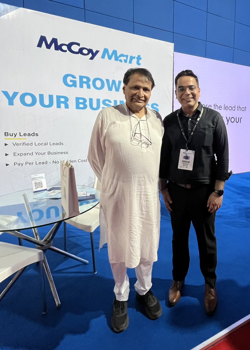 RahulSahani's tweet photo. Had the pleasure of meeting Mr. @sureshpprabhu sir at Ace Reflect - Goa event, presented by McCoy Mart 

Had a very insightful conversation and i was in awestruck of the man’s knowledge about the industry and his grasp on the business. https://t.co/TPLEbP1CoS