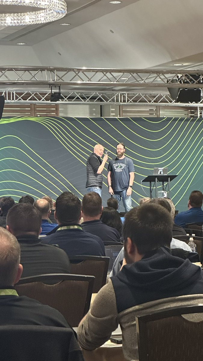 Wirelessnerd's tweet photo. Nice!! @JussiKiviniemi just took the stage with @jsnyder81 to challenge all tool vendors to support #OpenIntent by the end of the half at #WLPC!! https://t.co/euqbizU8JK