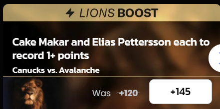 TheeDegenBoosts's tweet photo. BetMGM
Jalen Boost +190
-2.6%, 198 (33.6%)
TN -11.5 Preds +1.5 +210
+5.8%, 193 (34.1%) 0.69u
Makar-Pettersson 1+ +145
+0.6%, 143 (41.1%) 0.11u
MacK-Pan-Crosby-Hughes 1+ +225
-1%, 228 (30.5%) https://t.co/l2pKyMxz4b