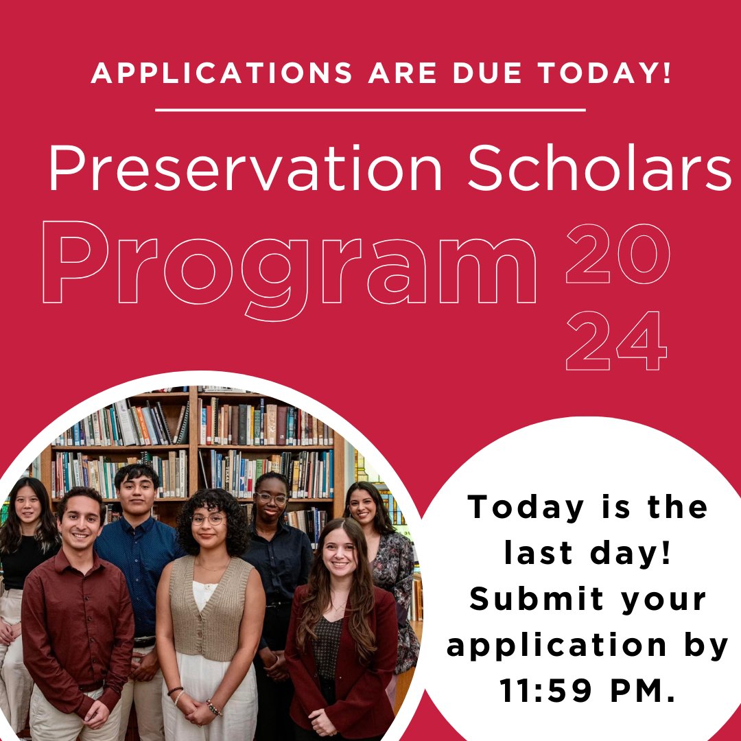 friends_thc's tweet photo. 📷 Today is the LAST DAY to apply for the 2024 Preservation Scholars Program with Friends of the Texas Historical Commission! Don't miss out on this incredible opportunity to explore Texas history and make a difference.  @TxHistComm 

Apply now: https://t.co/xrOi4U2WaM https://t.co/PNLw5cMRKm