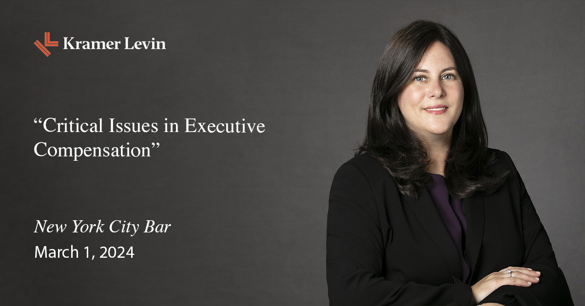 On March 1st, as part of the @NYCBarAssn's Employment Law Institute program, Executive #Compensation and #Employee Benefits chair Marissa J. Holob will take part in a panel discussion titled 'Critical Issues in Executive Compensation.' Register here: brnw.ch/21wH9uI