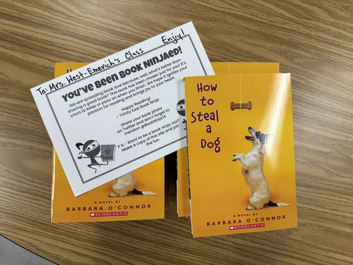 BookNinjaTE's tweet photo. Sending lots of #booklove to the fourth grade classes at Trinity East! https://t.co/pDDvZ5RpF1