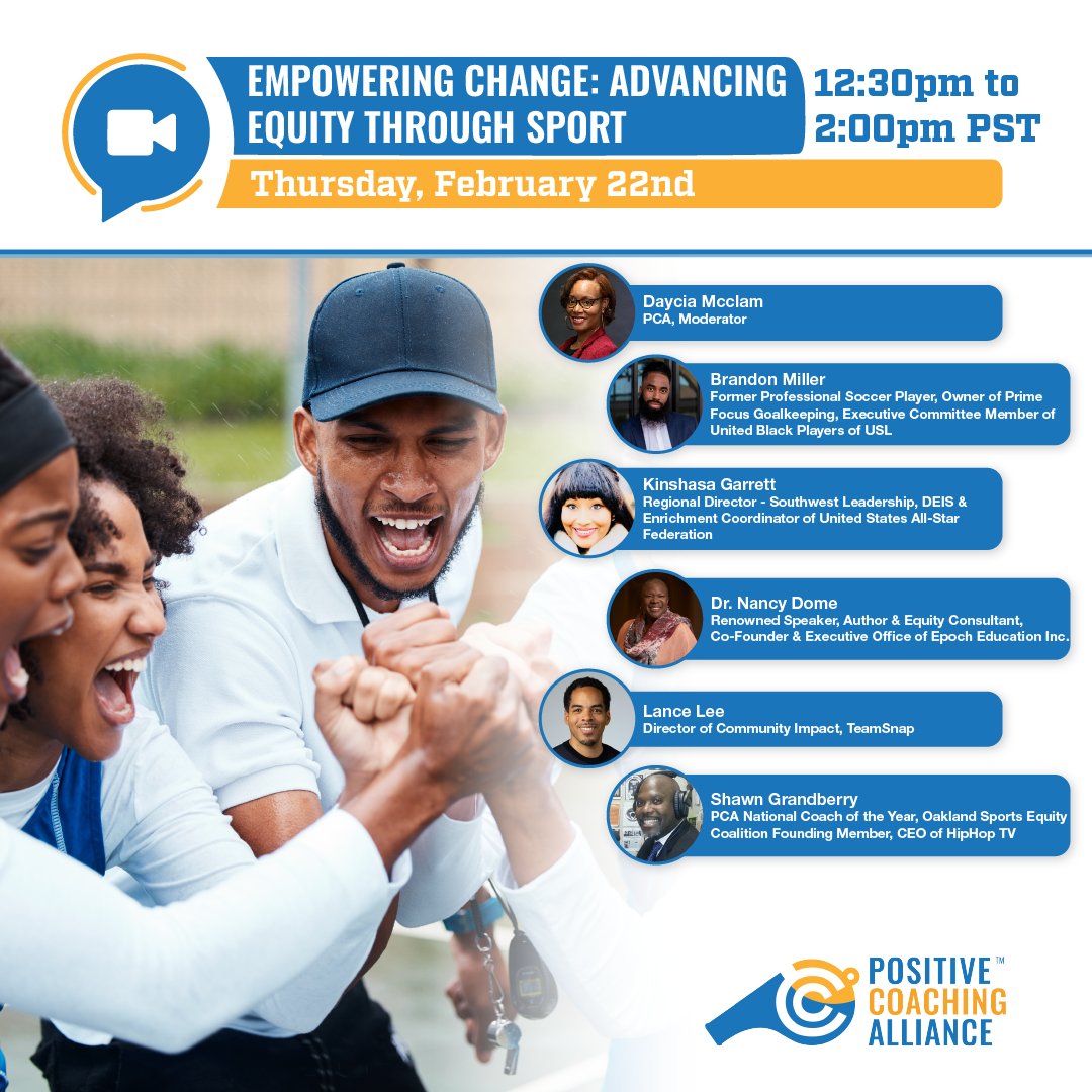 Brandon Miller on X: I am looking forward to joining my esteemed  colleagues for an in-depth conversation on advancing equity through sport.  Thank you to @PositiveCoachUS for the invitation, I'm looking forward