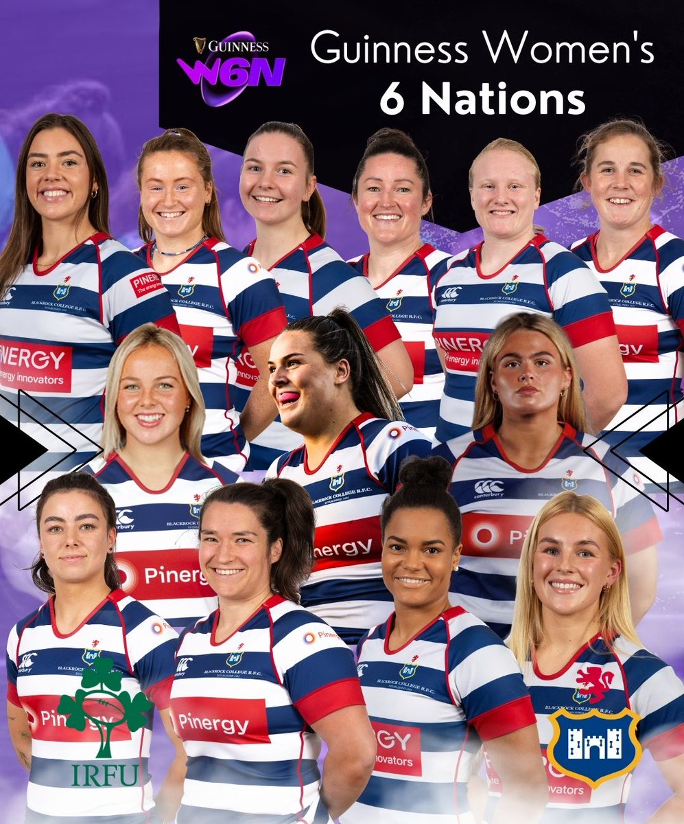 𝙎𝙞𝙭 𝙉𝙖𝙩𝙞𝙤𝙣𝙨 𝘽𝙤𝙪𝙣𝙙 ☘️ Congrats to the 13 Rock reps who were named as part of the upcoming Irish @Womens6Nations squad for the upcoming campaign. Well done gals! The club is very proud 🫶🏻🙌🏻💙❤️