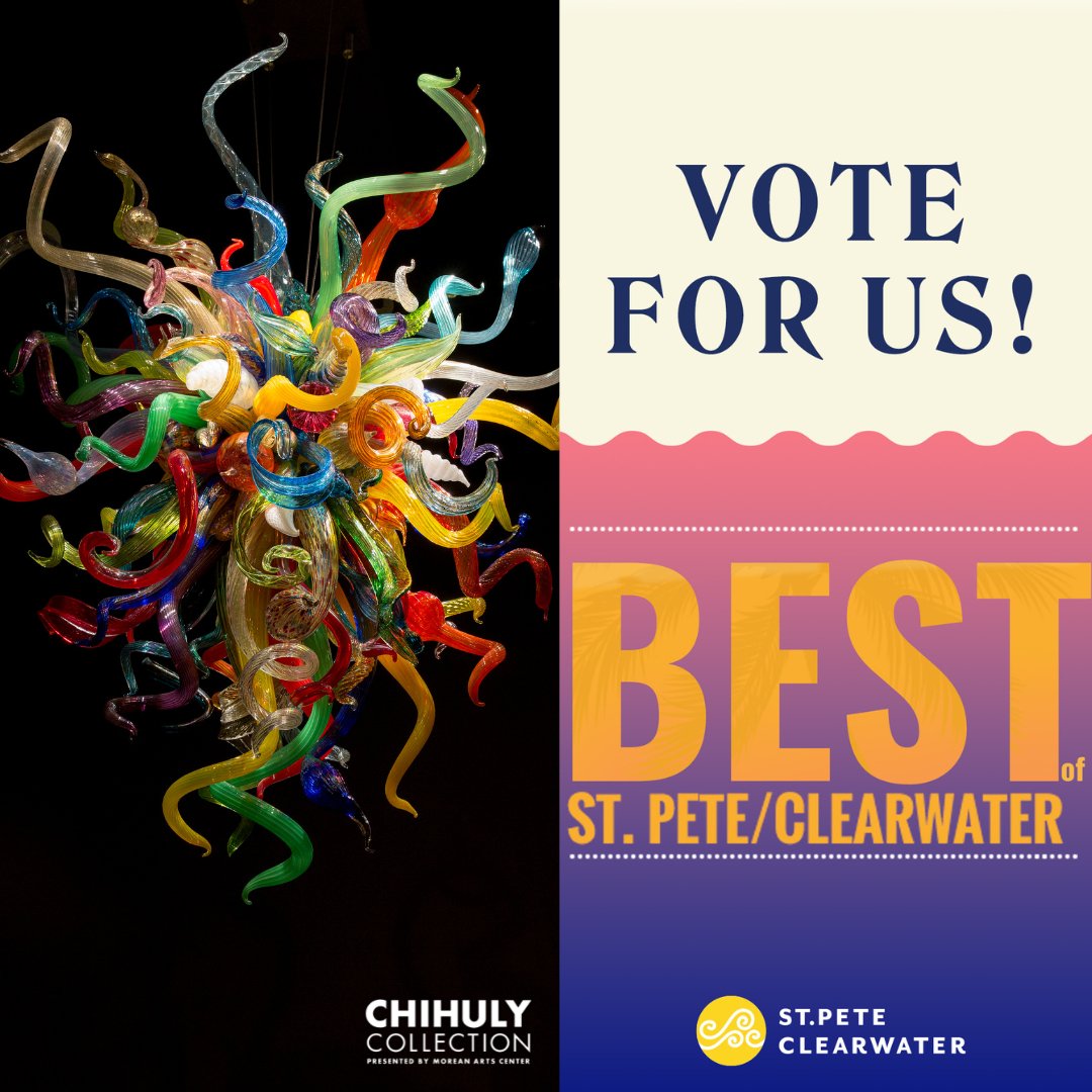 We've been nominated! Vote for the Chihuly Collection for "Best Museum" at Visit St. Pete/Clearwater 🌟 ✨ Link is below!
bit.ly/3wkz9rj