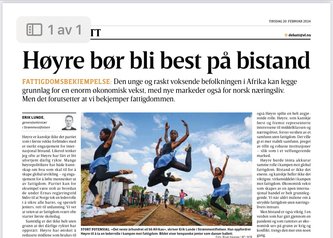 Erik Lunde (@eriklun) on Twitter photo Det er veldig mange gode grunner til at <a href="/Hoyre/">Høyre</a> og <a href="/erna_solberg/">Erna Solberg</a> bør ta en lederrolle i kampen mot fattigdomsbekjempelse, skriver jeg i <a href="/vaartland/">Avisen Vårt Land</a>. <a href="/Stromme_S/">Strømmestiftelsen</a>  har forventninger til det nye partiprogrammet  @Henrikasheim arbeider med! Det er veldig mange gode grunner til at <a href="/Hoyre/">Høyre</a> og <a href="/erna_solberg/">Erna Solberg</a> bør ta en lederrolle i kampen mot fattigdomsbekjempelse, skriver jeg i <a href="/vaartland/">Avisen Vårt Land</a>. <a href="/Stromme_S/">Strømmestiftelsen</a>  har forventninger til det nye partiprogrammet  @Henrikasheim arbeider med!