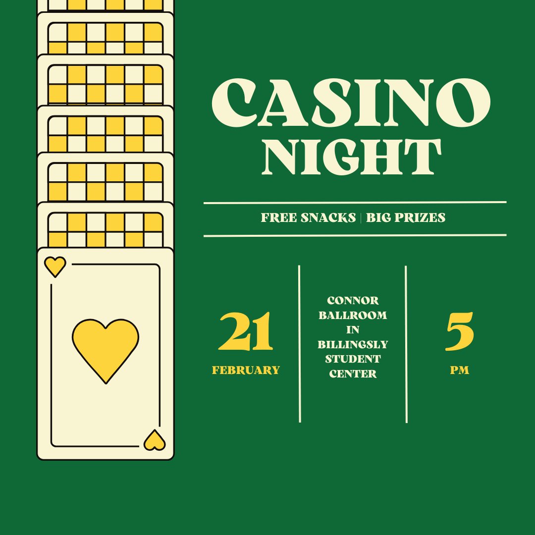 Are you feeling lucky? Head out to casino night tomorrow for a chance to win BIG prizes. We have a Nintendo Switch,  JBL Speaker, Amazon Gift Cards, a Stanley, Custom Poker Chips, and Custom Playing Cards up for raffle! We'll see you there! 🃏✨