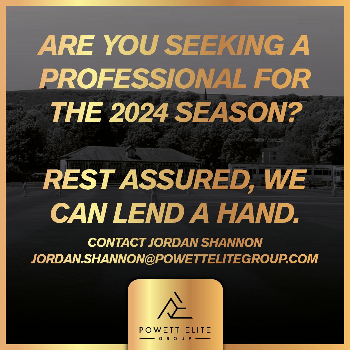 Seeking the best for your club? Look no further! Powett Elite Group is dedicated to helping cricket clubs find the perfect professional player. 

Get in touch now!

#cricket #leaguecricket #subpro #cricketagent #cricketagency