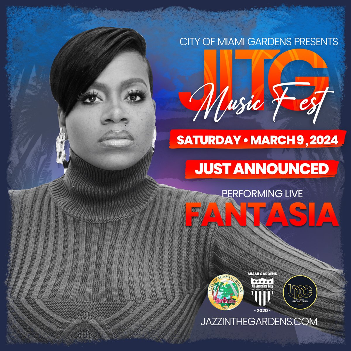 🔥Just in: Fantasia is set to electrify Saturday at #JITG2024 with her powerhouse vocals! 🎶 Be ready to feel every note in Miami Gardens. A can't-miss addition to a day packed with urban music's best. 🌴✨ Grab your tickets NOW! #JITG #JITGMusicFest 🎟️ Experience the magic live!