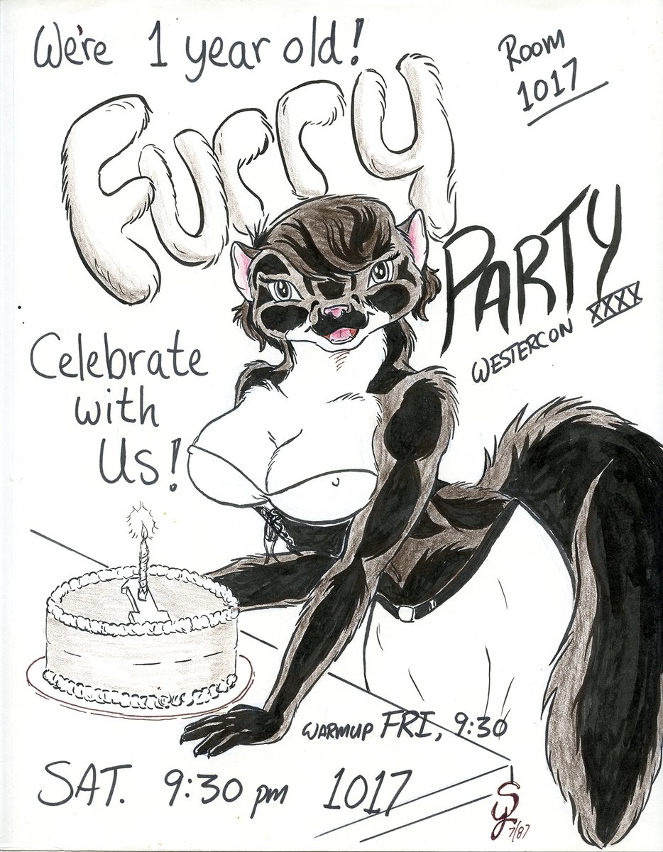 KaiserBeamz's tweet photo. Posting some of Mark Merlino's posters for the earliest furry parties from the late 80s. https://t.co/iJHGDXCjzZ