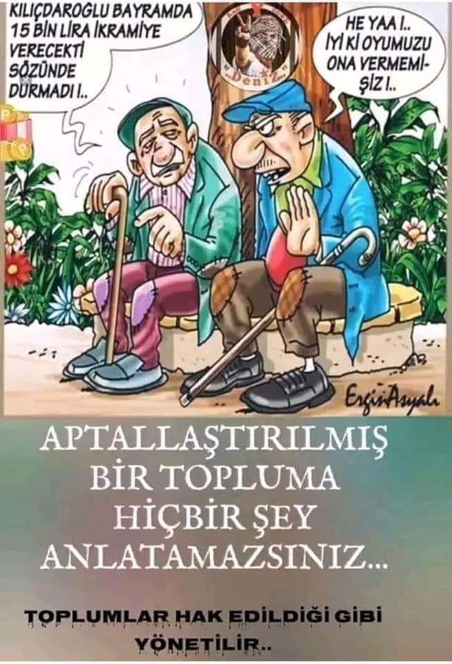 EMEKLİ KARDEŞ ; AH ETTİN OLMADI, BEDDUA ETTİN TUTMADI, ALLAH'A HAVALE ETTİN AMA DAHA KÖTÜ OLDU ! ŞANSINI BİRDE SANDIKTA DENESEN.
#EmekliGönderecek sizi