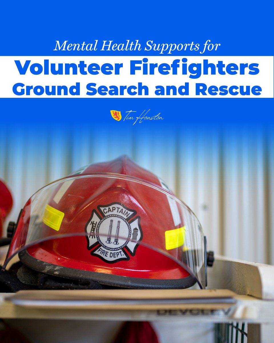 Volunteer firefighters & search and rescue members sacrifice a lot to protect our communities. That's why we are providing them with new mental health supports. We will help and protect those who protect us. Learn more: news.novascotia.ca/en/2024/02/09/…