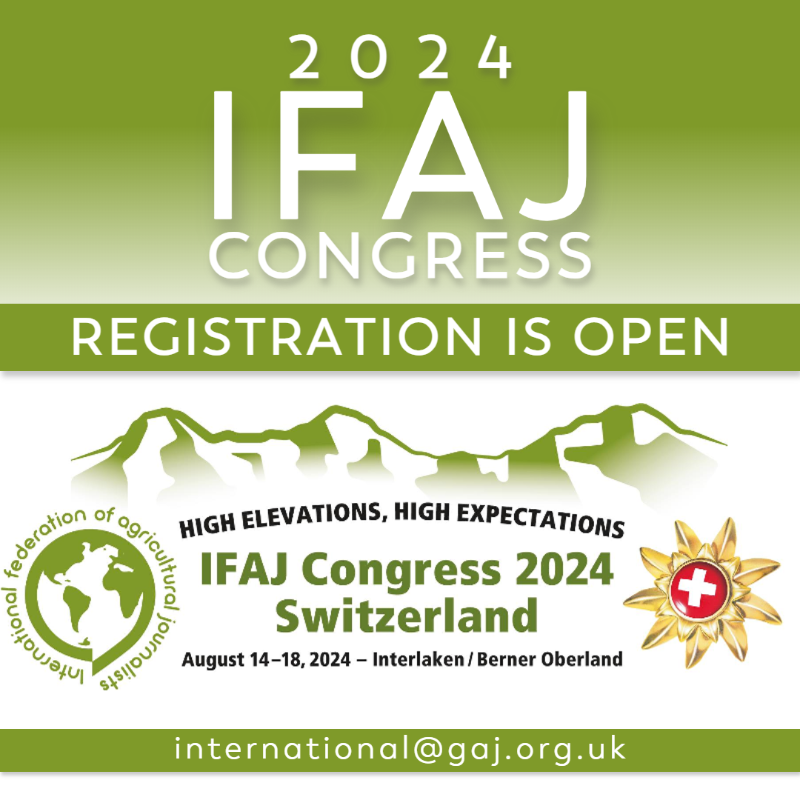 GAJinfo's tweet photo. Registration is open for the 2024 @IFAJ congress

August 14 – 18, Interlaken, Switzerland

Follow @IFAJ2024 for updates

➡️ Register before 30th April  to take advantage of the CHF 100 early bird discount