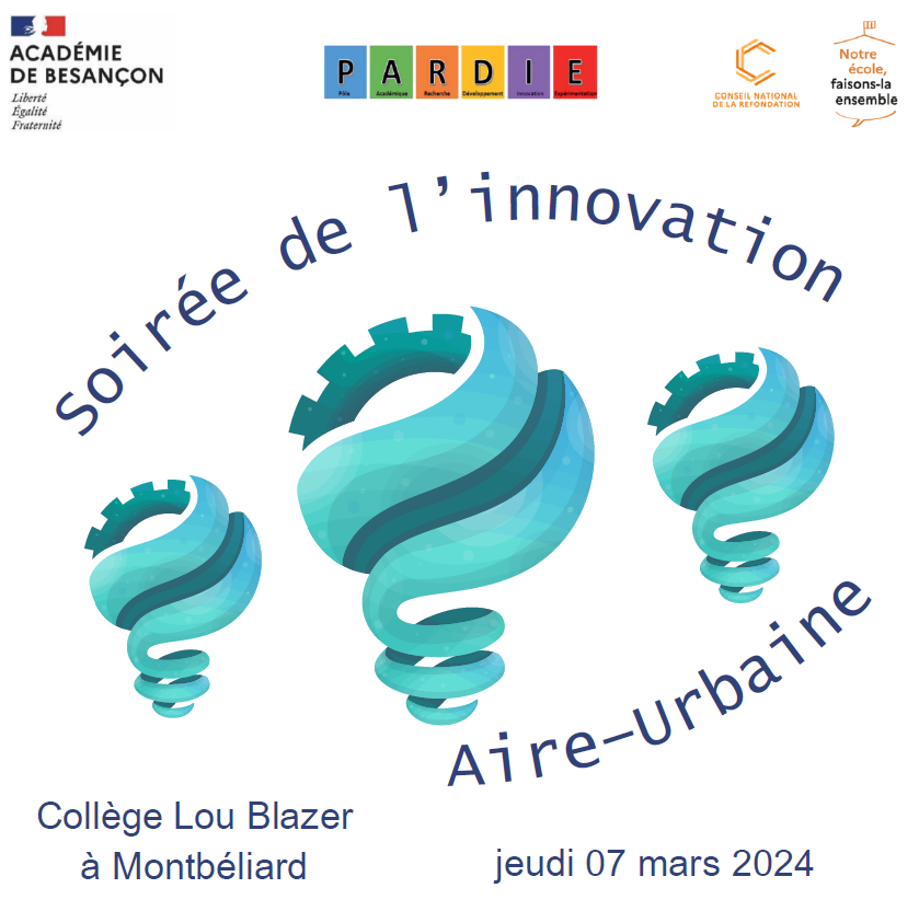 CardieBesancon's tweet photo. J-16 Soirée de l'Innovation de l'Aire Urbaine de l'@acbesancon au collège Lou Blazer à Montbéliard le 7 mars. Au programme : présentation des projets PARDIE et #NEFLE et conférence de @ConnacSylvain sur l'autonomie et la responsabilité de nos élèves. https://t.co/hDDKaLsQ3m