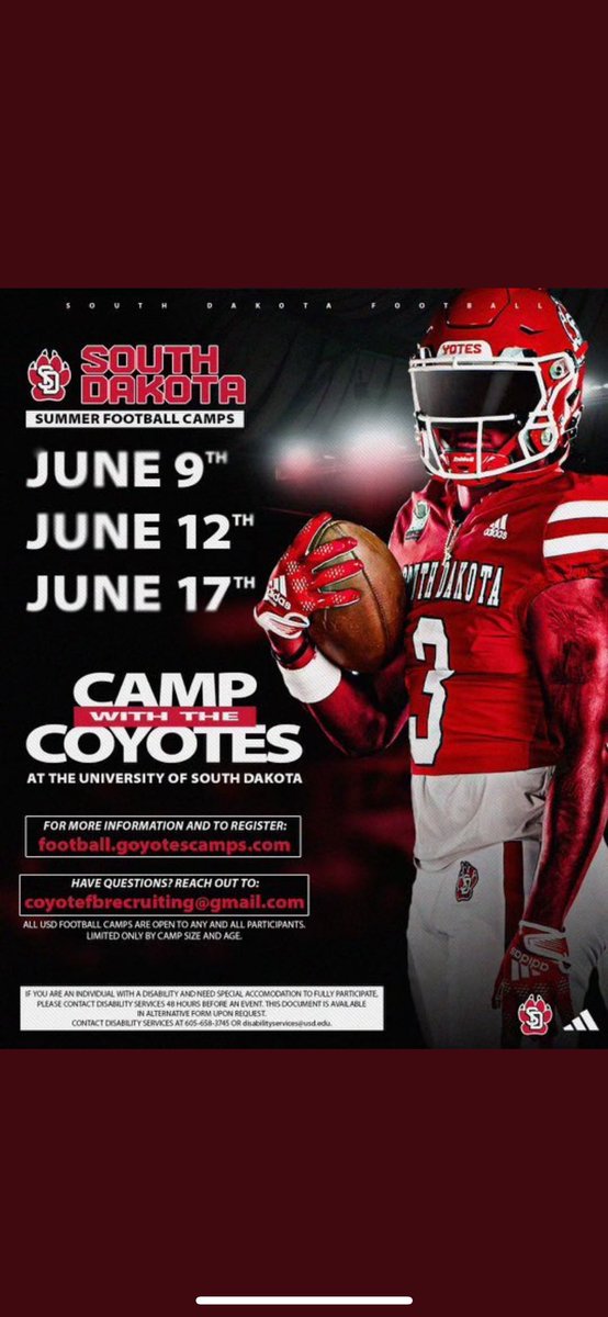 Thank you <a href="/Coach_Nady/">Jeff Nady</a> for the camp invite. Can’t wait to get up there and compete! <a href="/CoachVitzthum/">Matt Vitzthum</a> <a href="/FHS_Knights/">Fairview Knights Football - Colorado</a>